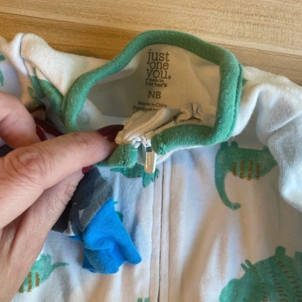 Set lot bundle 3 baby boy sleeper onsie newborn infant camo dinosaur trucks